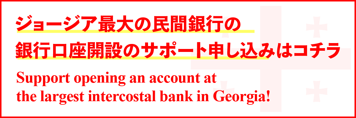 ジョージア最大の民間銀行の銀行口座開設のサポート申し込みはコチラ